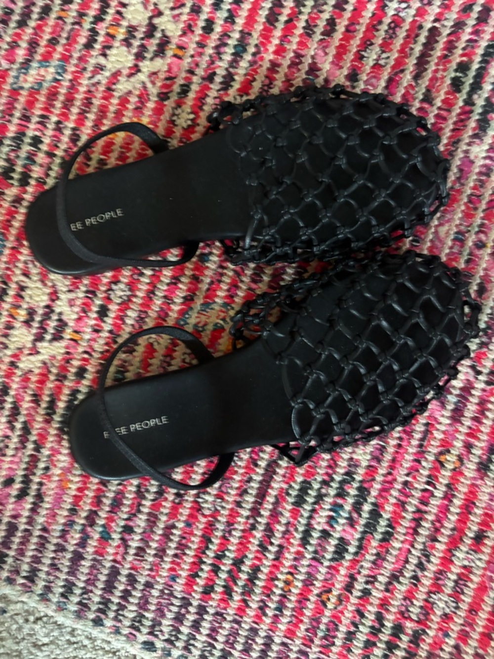 Free People Wayside Black Knotted Slide Mules - Picture 7 of 7